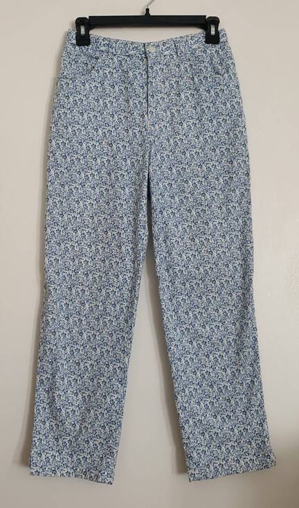 Jones New York Pants - Light Blue Vintage Jones New York High Waisted Floral Print Pants 6